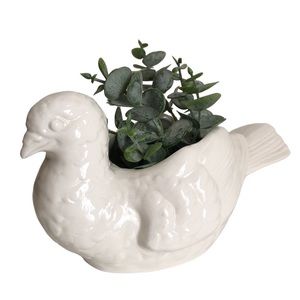 Vintage Goebel  West German Ceramic White Pigeon Dove Planter Vase BN3